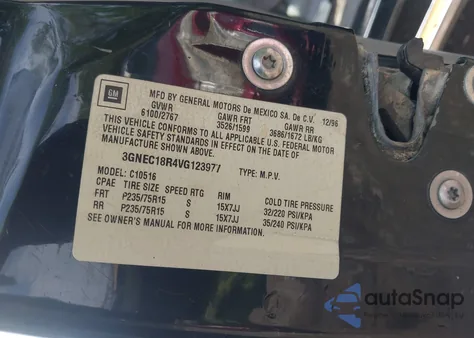 1997 Chevrolet Tahoe z USA, uszkodzony, nr VIN 3GNEC18R4VG123977